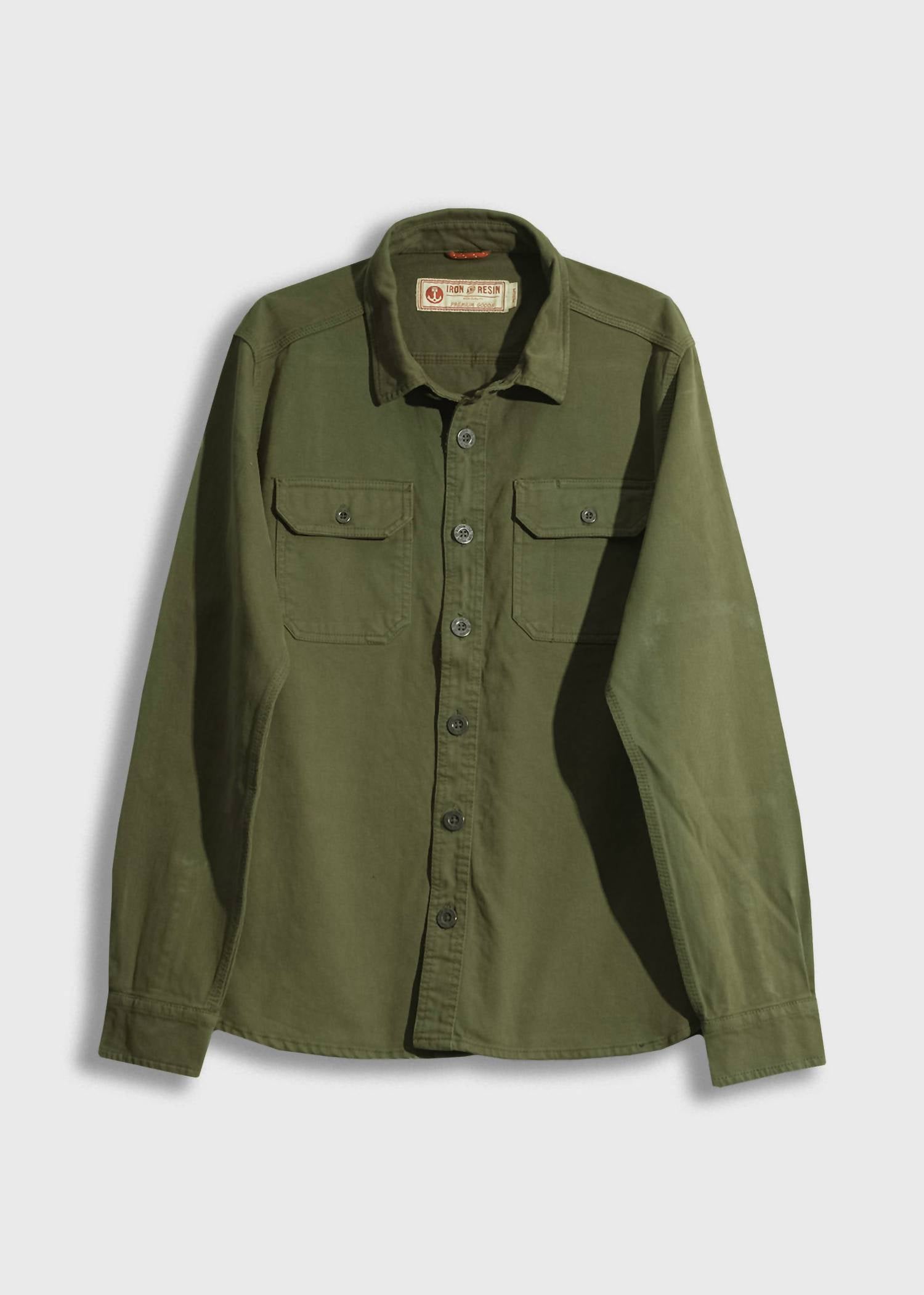Iron & Resin Men's Journeyman Flex Shirt in army - men's shirt