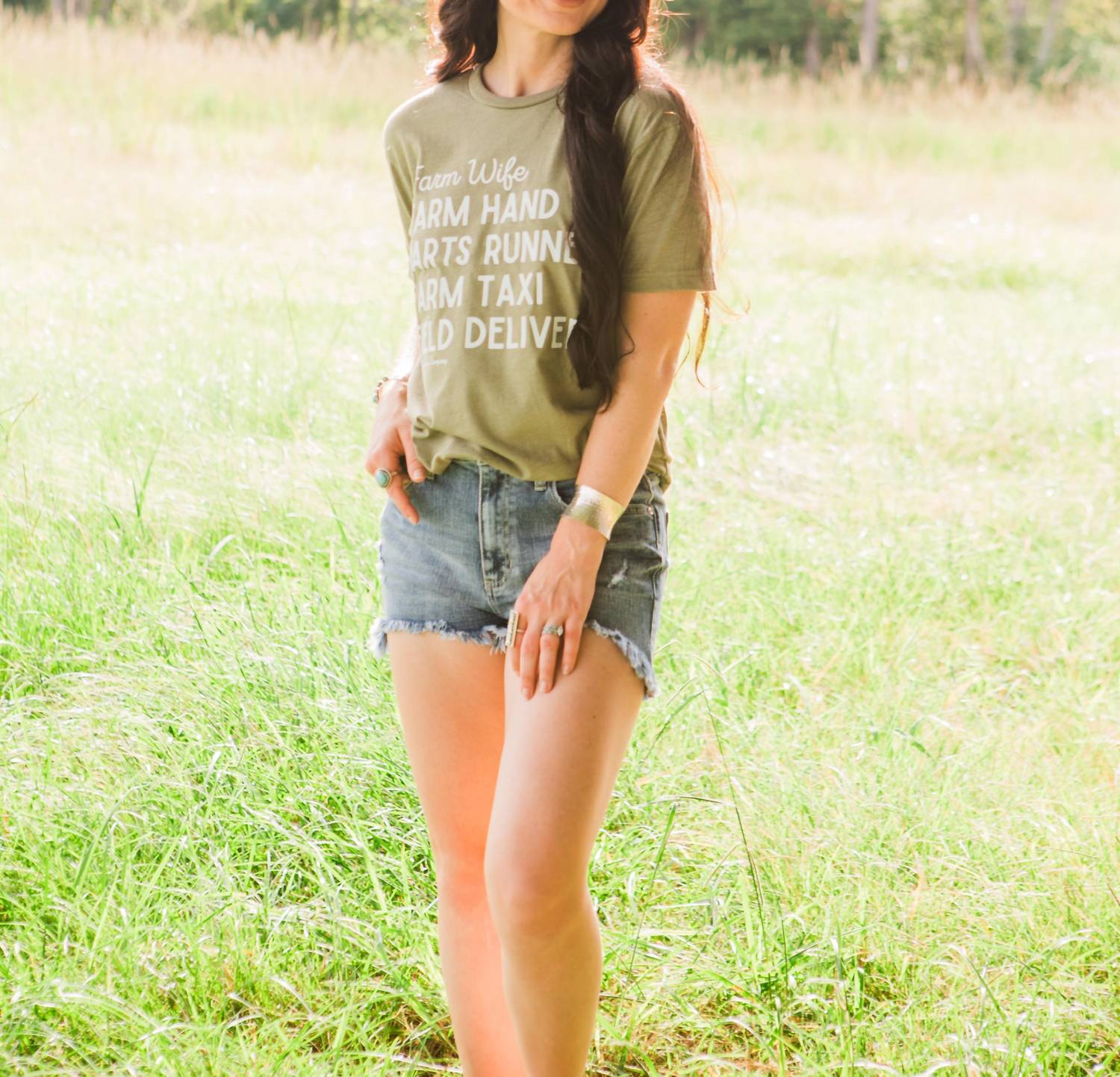 KanCan Sophie High Rise Shorts in blue - women's shorts - detail view