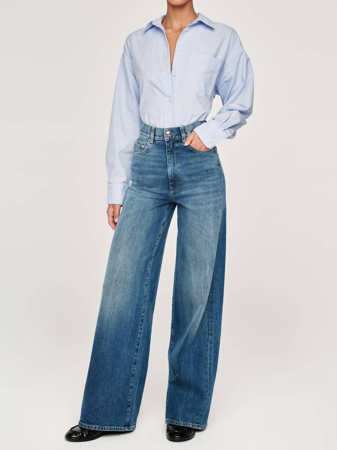 Dl1961 - Women'S - Hepburn wide leg high rise Jean