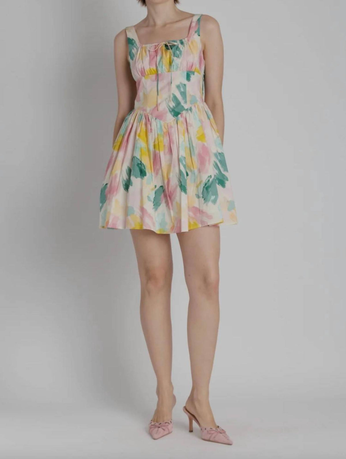Aureum - Women's Watercolor Mini Dress