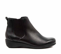 Ziera Women's Shanghai Xf Ankle Boots in black leather - women's shoe - alternate view
