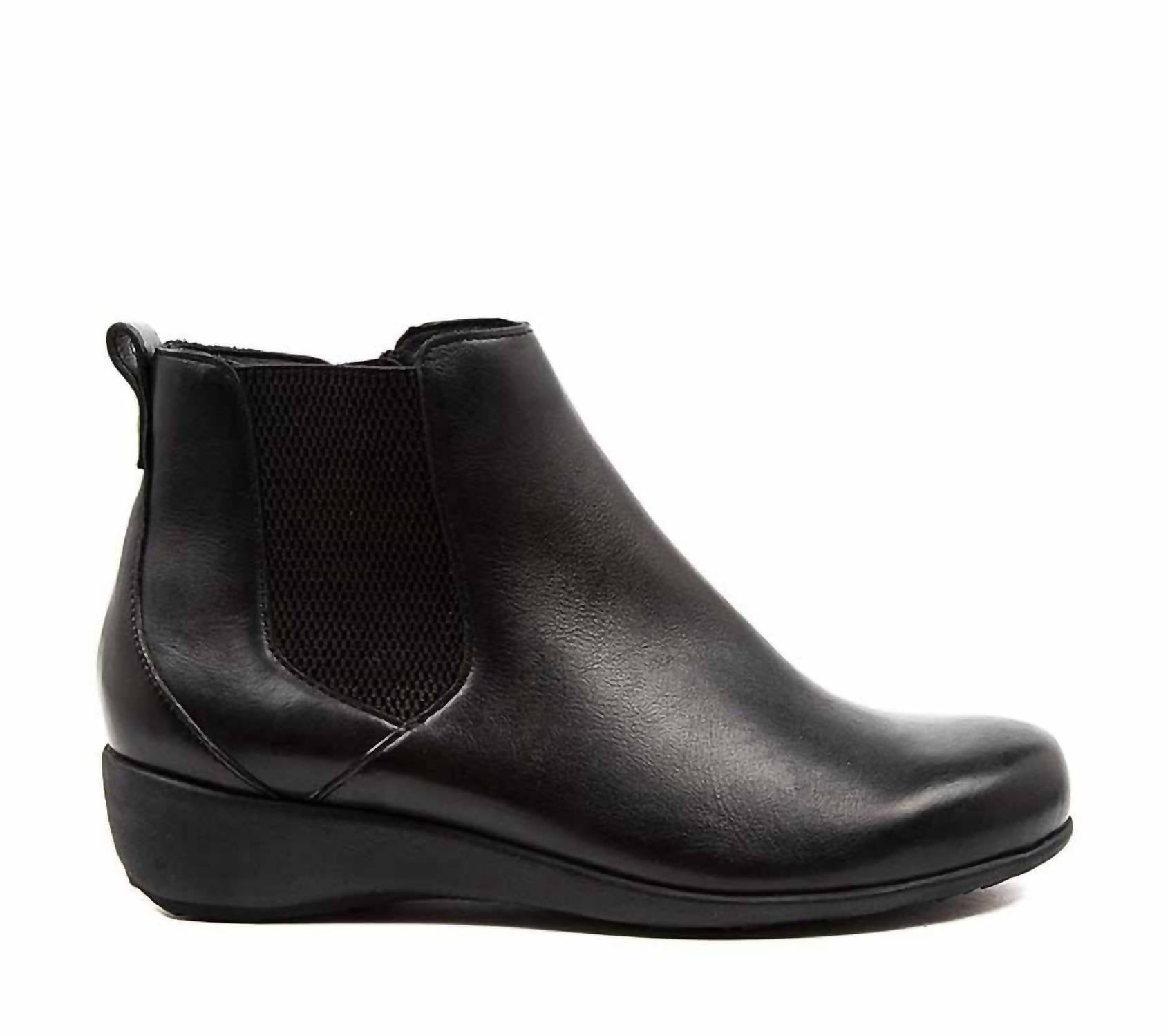 Ziera Women's Shanghai Xf Ankle Boots in black leather - women's shoe - alternate view