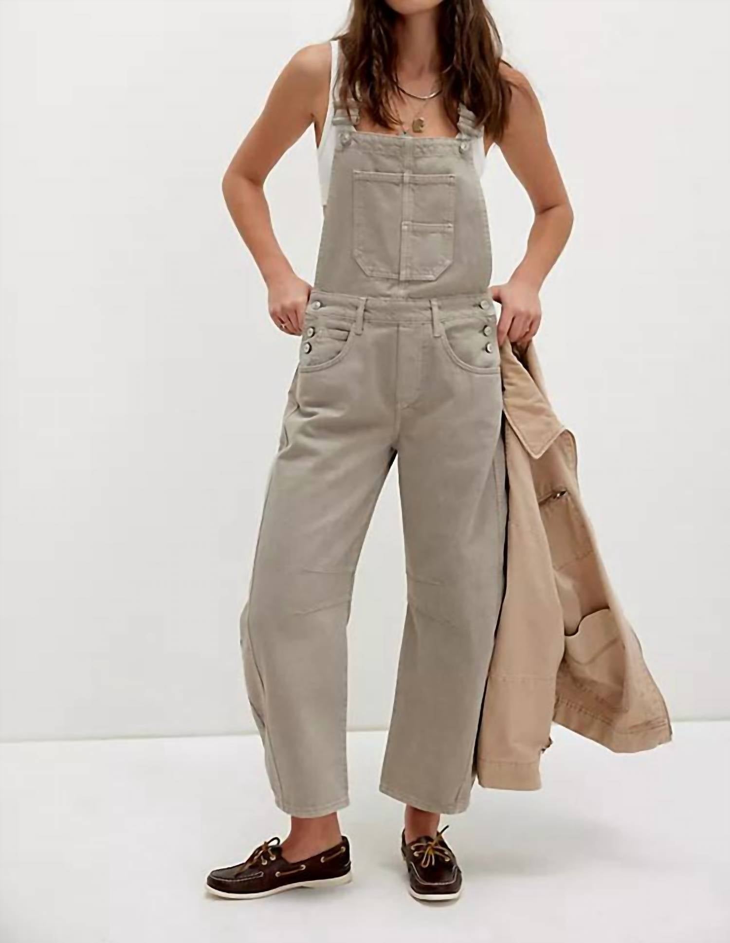 Free People - Women's We The Free Good Luck Barrel Overalls