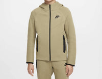 NIKE Sportswear Tech Fleece Windrunner Full Zip Hoodie in neutral olive black - kids' shirt