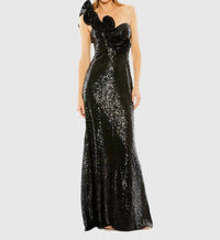MAC DUGGAL Sequin Gown in black - women's dress