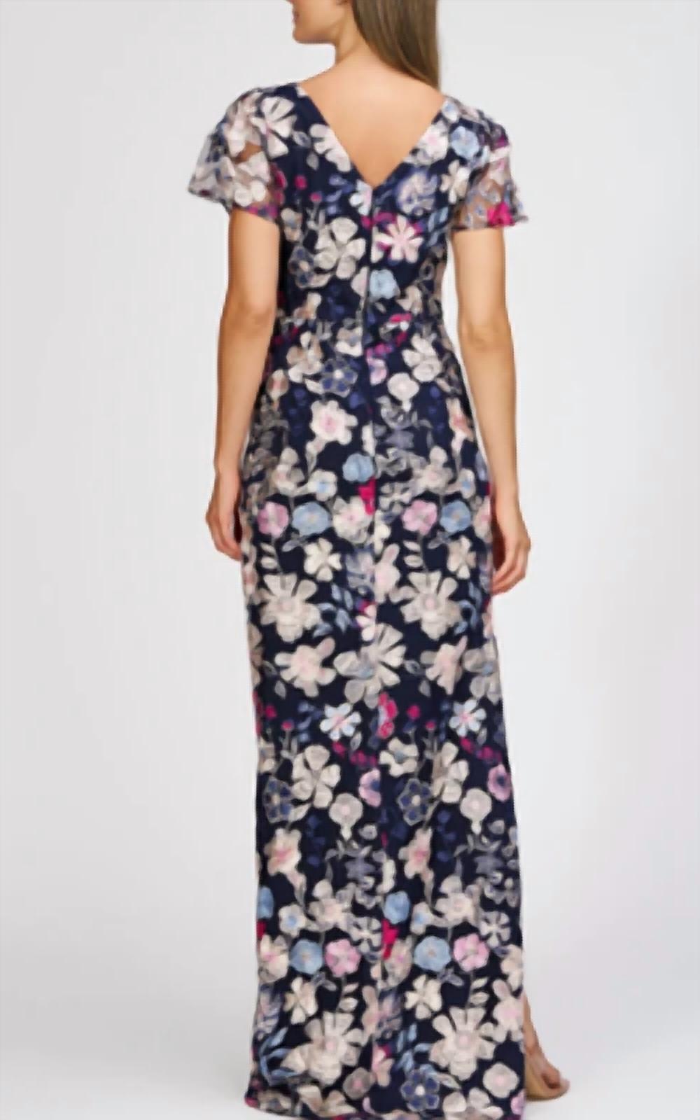Js Collections - Magnolia Pleat-Sleeve Gown