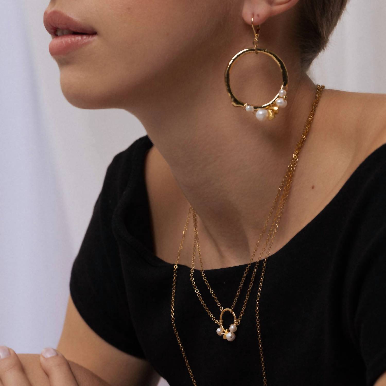 Anne-Marie Chagnon - Vincent Earring by Anne-Marie Chagnon in Gold