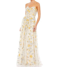 MAC DUGGAL Strapless Sweetheart Floral Dress in nude multi - women's dress