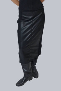 Central Park West - Milan Vegan Leather Combo Skirt