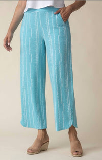 habitat Crinkle Tulip Hem Crop Pant in malibu - women's pants