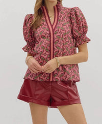 Entro - Leaf Printed Top