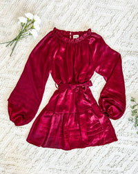Peach Love - Silky Long Sleeve Dress
