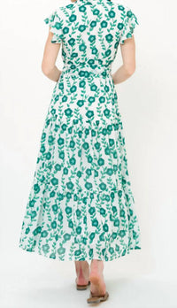 Oliphant - Ruffle Collar Button Maxi Dress