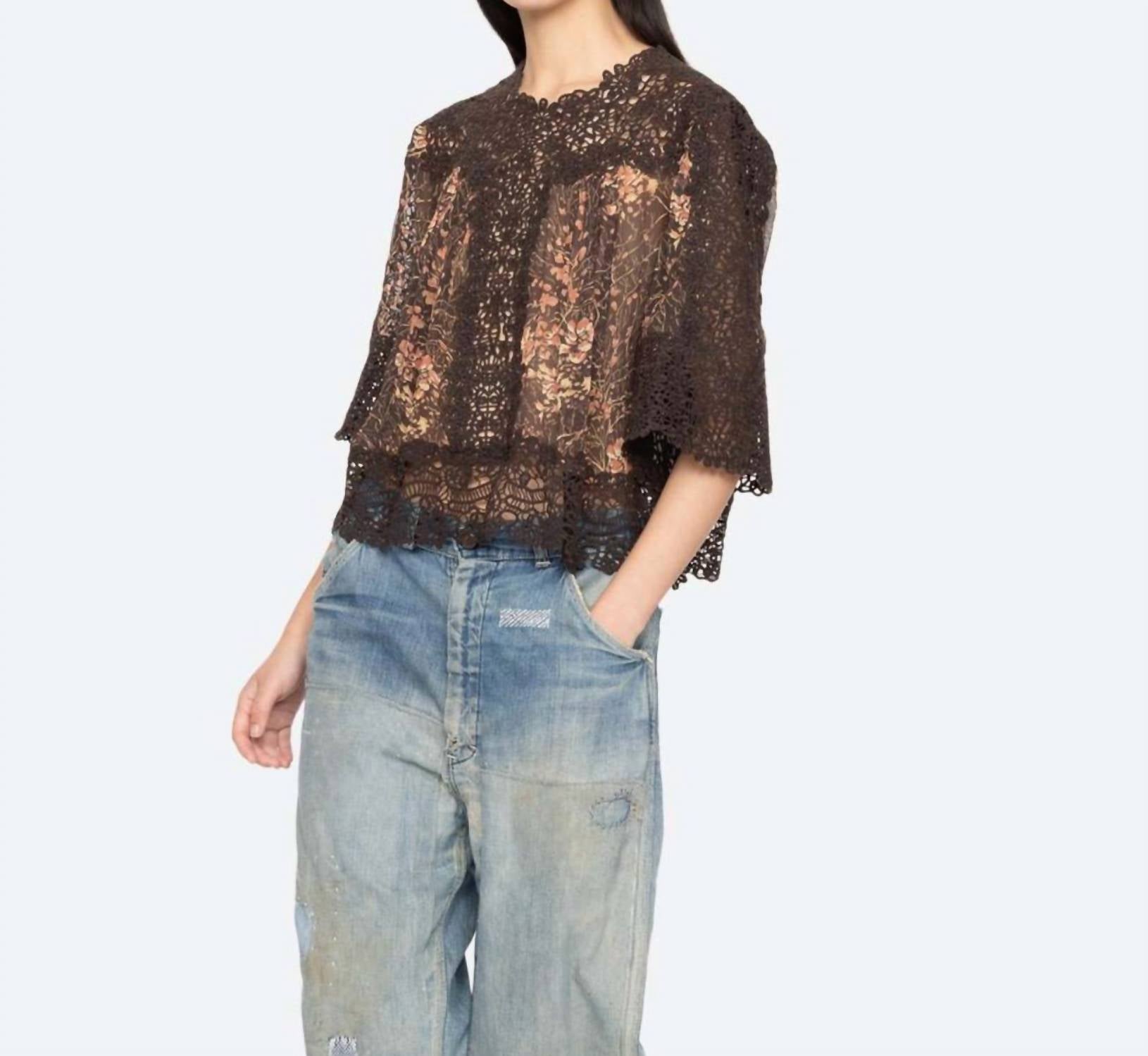 Sea - LUISA PRINT TOP