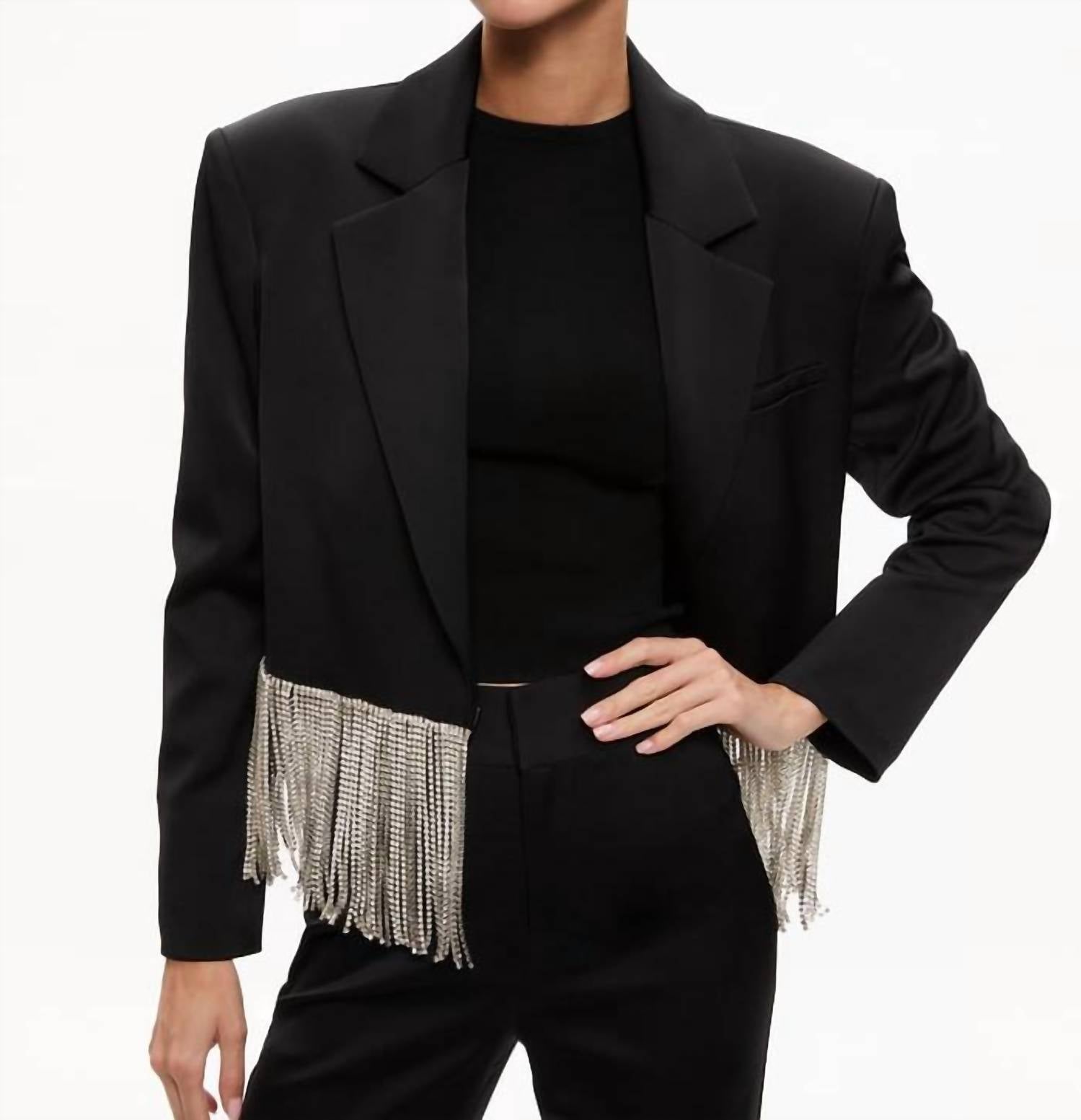 Alice + Olivia - Shan Crystal Fringe Blazer