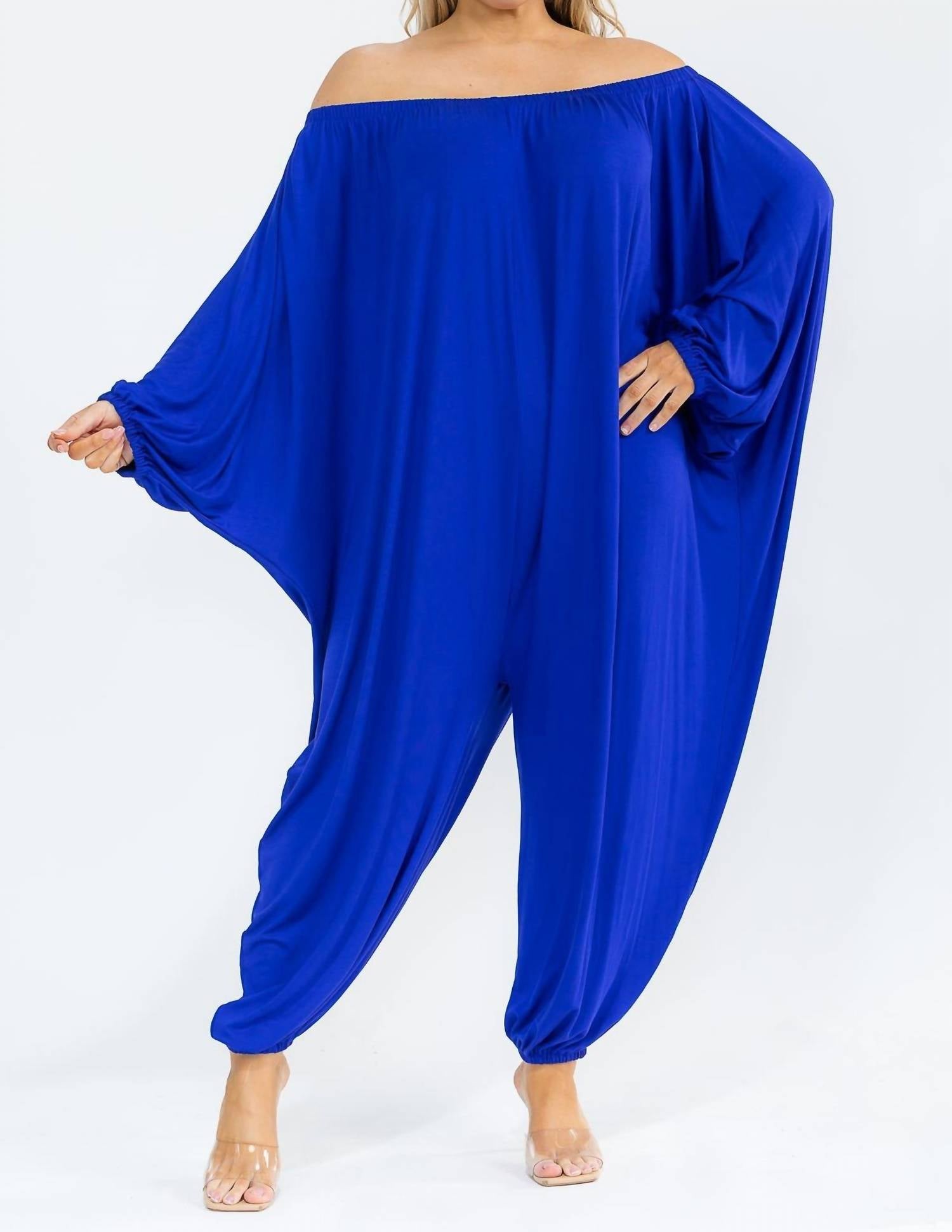 Karen T Design - Long Sleeve Harem Jumpsuit - Plus