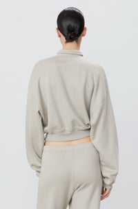 Eterne - Cropped Half-zip Sweatshirt