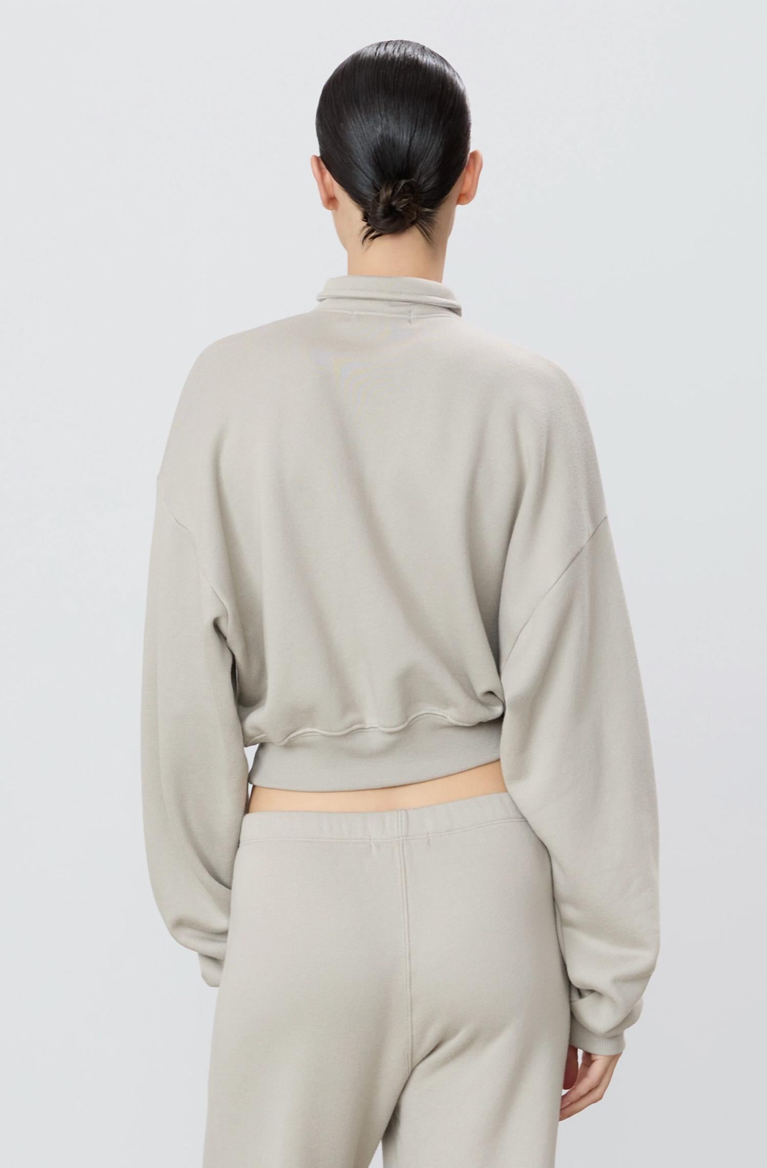 Eterne - Cropped Half-zip Sweatshirt