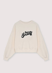 The New Society Mazrus Sweatshirt in white - women's top - alternate view
