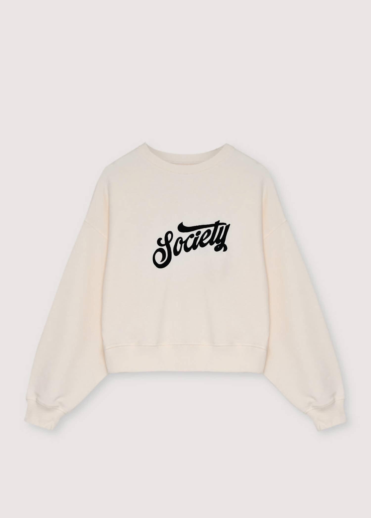 The New Society Mazrus Sweatshirt in white - women's top - alternate view