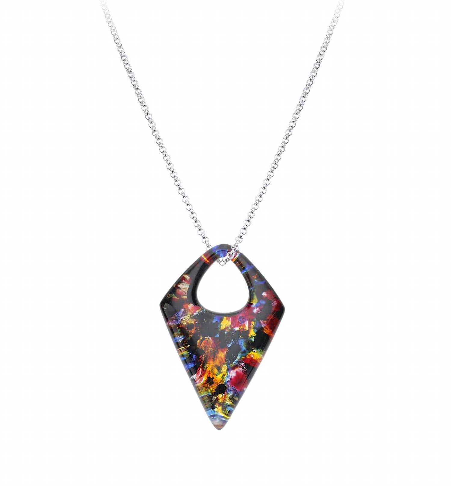 Gold & Honey - Women's Painted Pendant Necklace