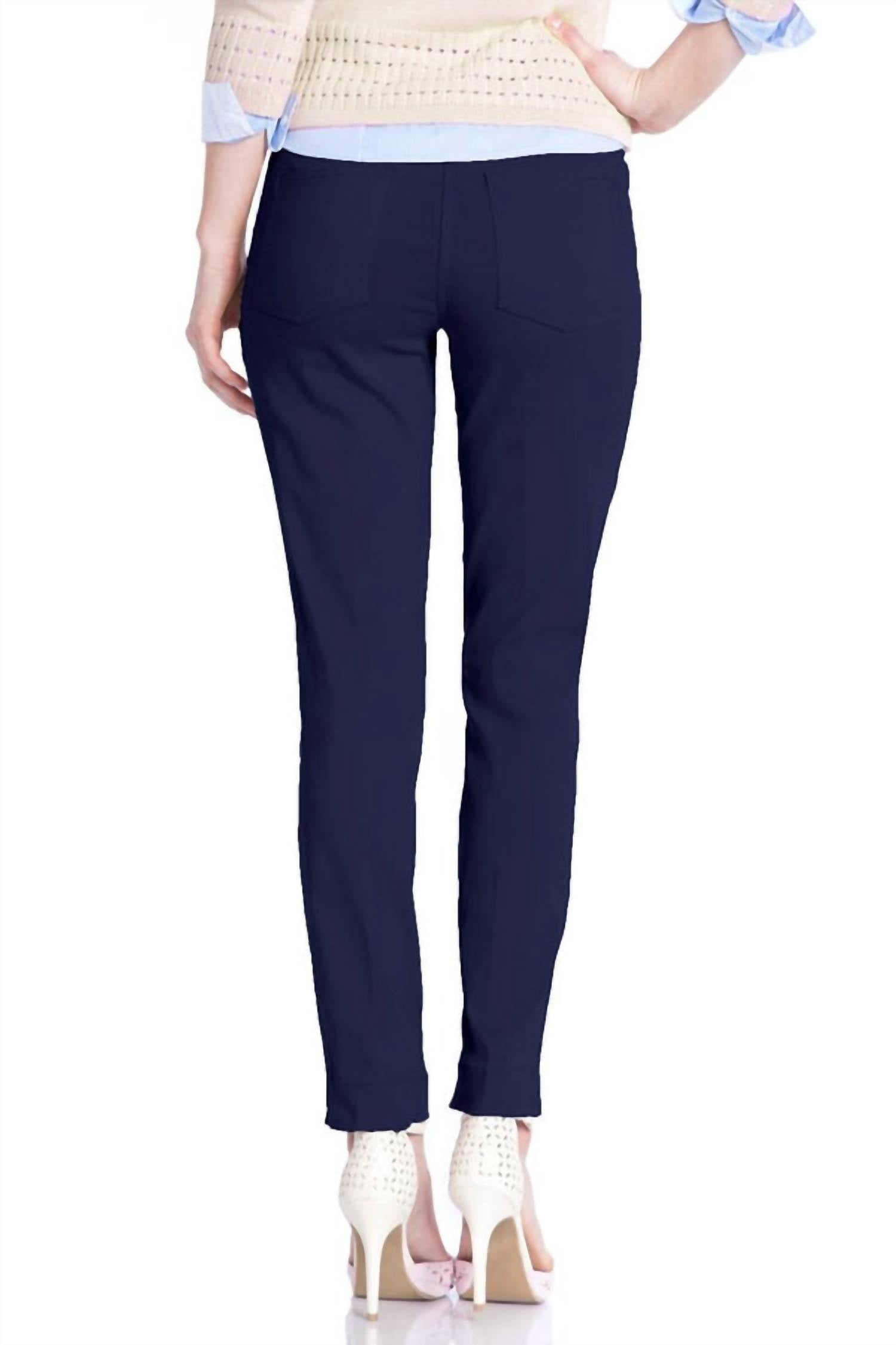 Slimsation By Multiples Ride On Pants in midnight - women's jeans - alternate view