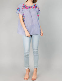 See And Be Seen - On The Border Embroidered Top