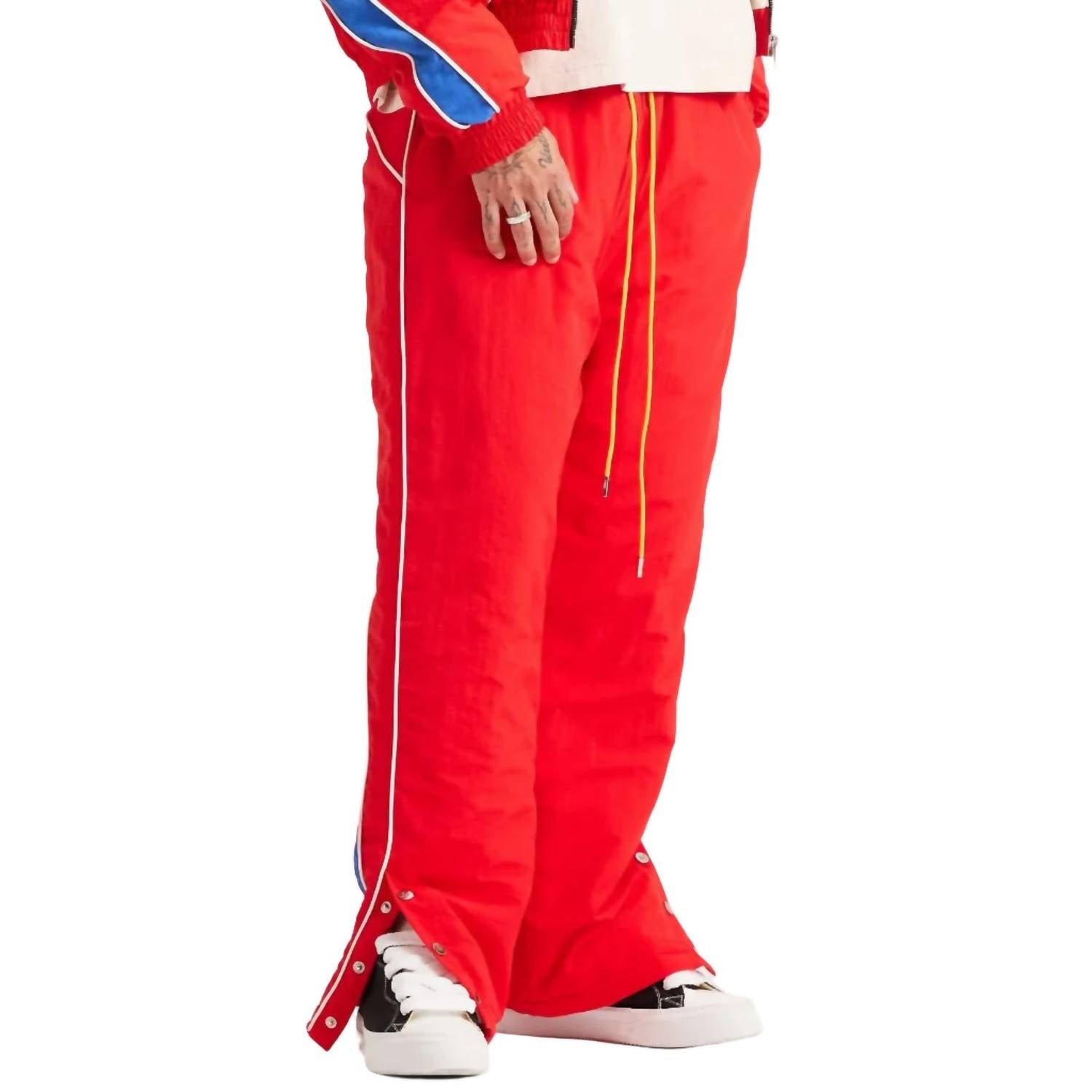 Diet Starts Monday Men's Reverso Nylon Pants in red - men's pants - alternate view