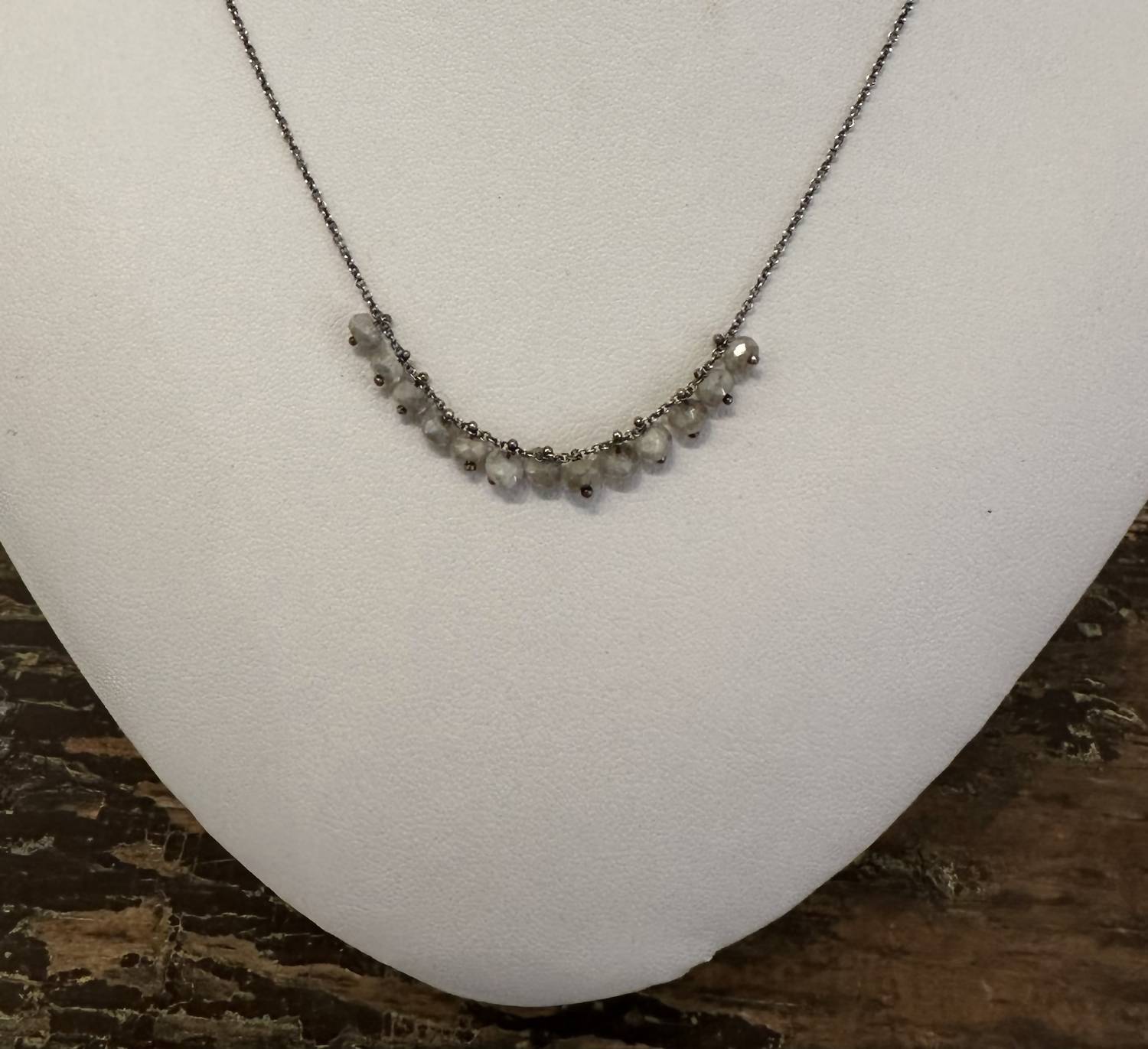 Carol Workinger Studio - Clusters Pinned On Oxi Chain Necklace - 16"-18"