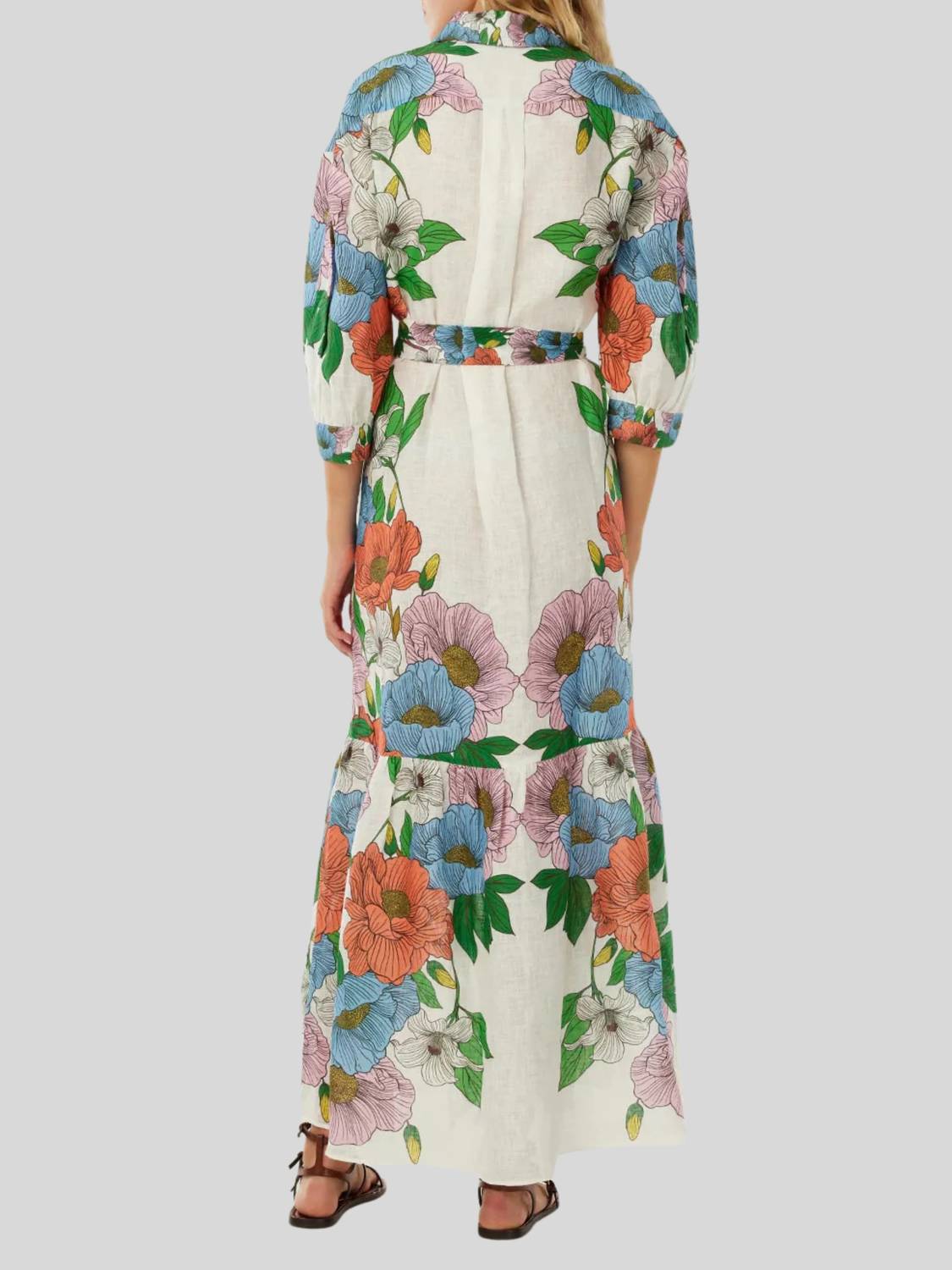 Borgo De Nor - Bianca Salento Print Linen Dress