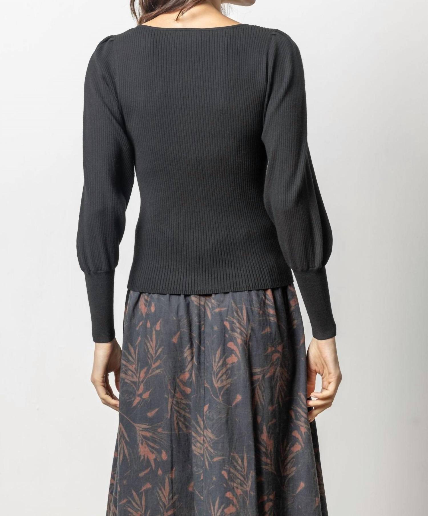 Lilla P - Full Sleeve Square Neck Sweater