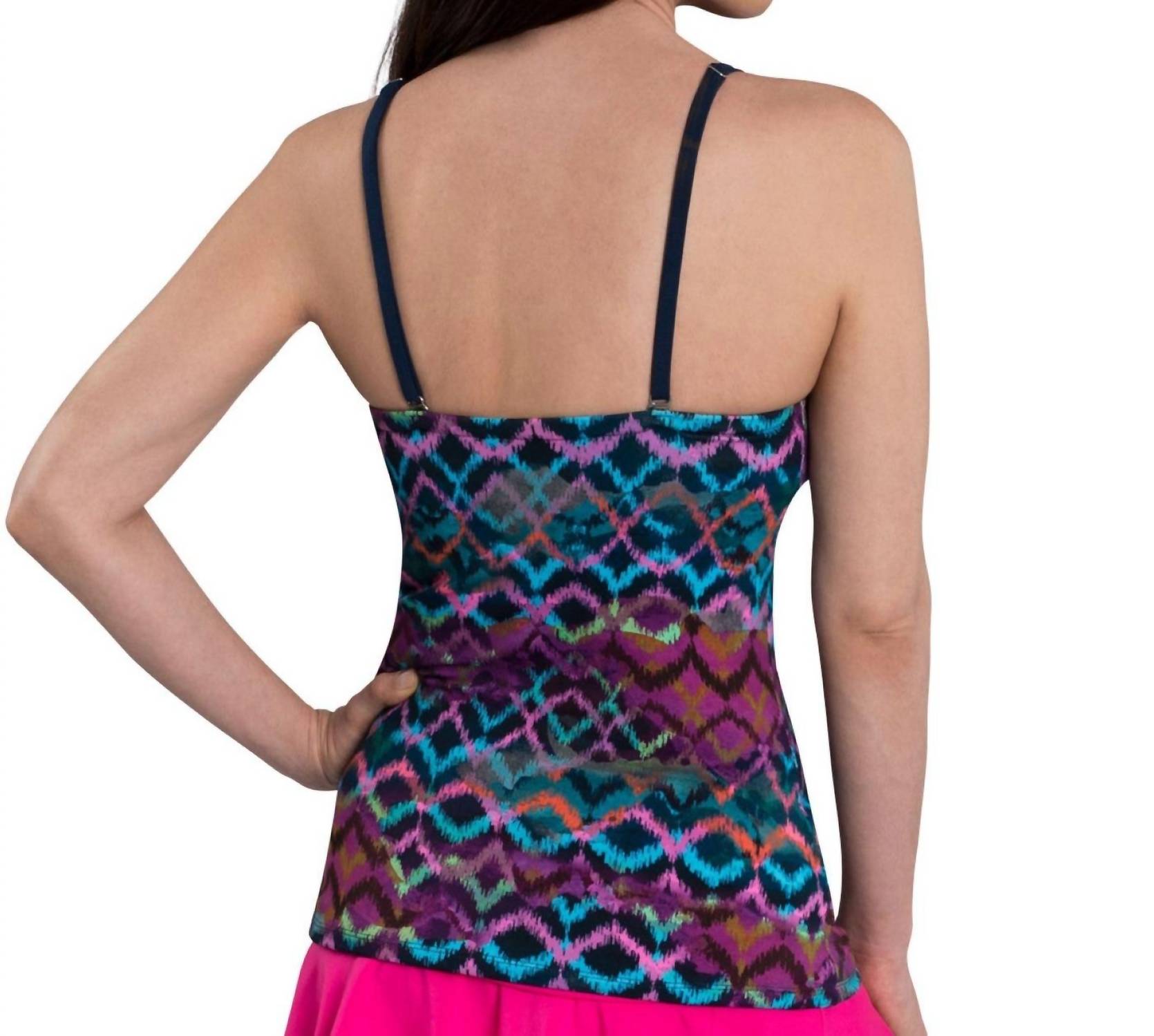 Dolfin - Morocco Printed Chlorine Resistant Tie Front Tankini Top