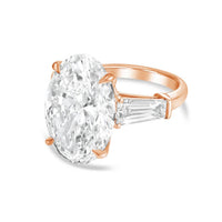 Diana M Jewels - Women's Oval & Baguette Lab-Grown Diamond Jewelry Ring (12.00 Ct) - Luxe