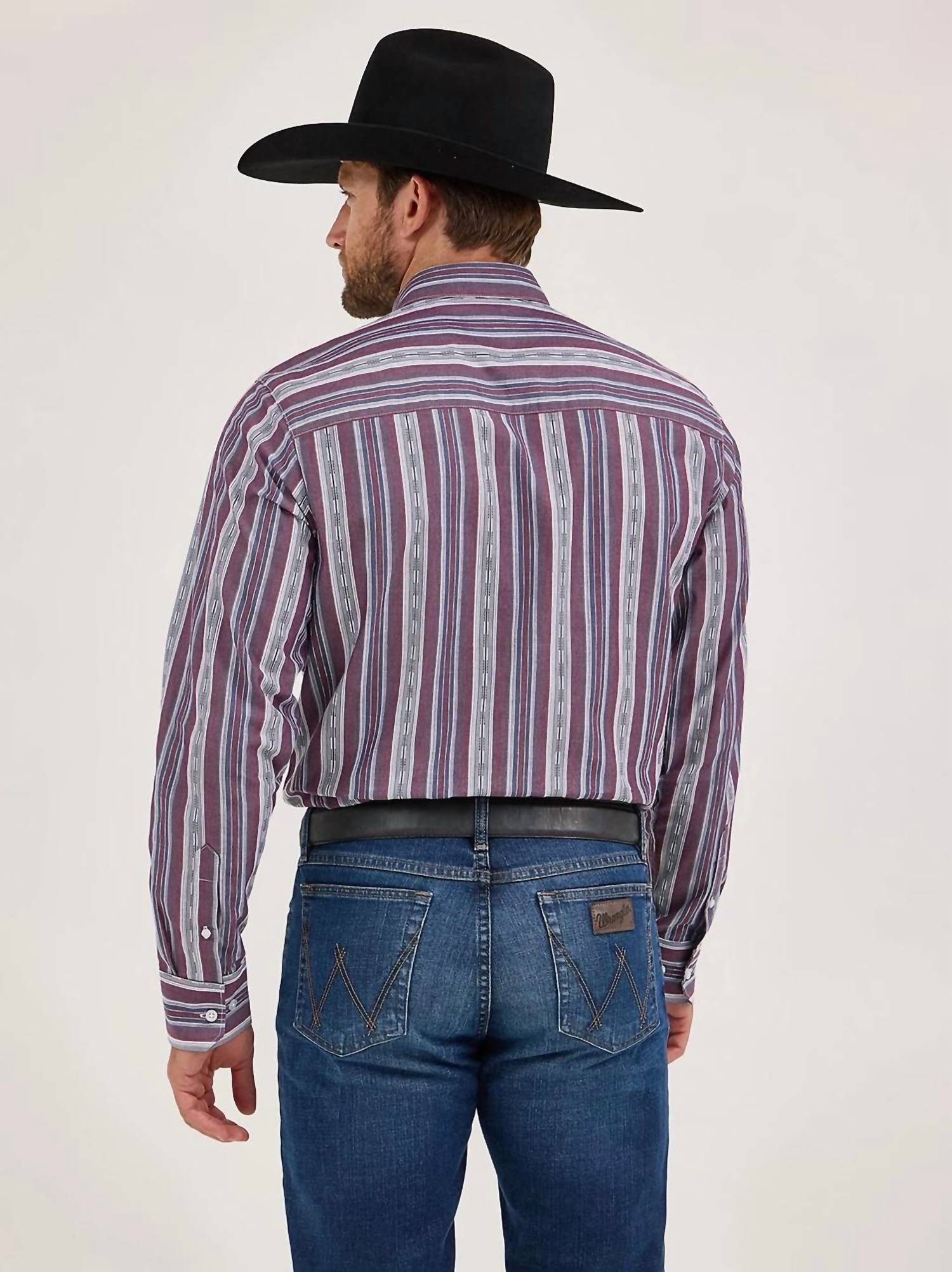 Wrangler - Men's Button Color Stripe Shirt
