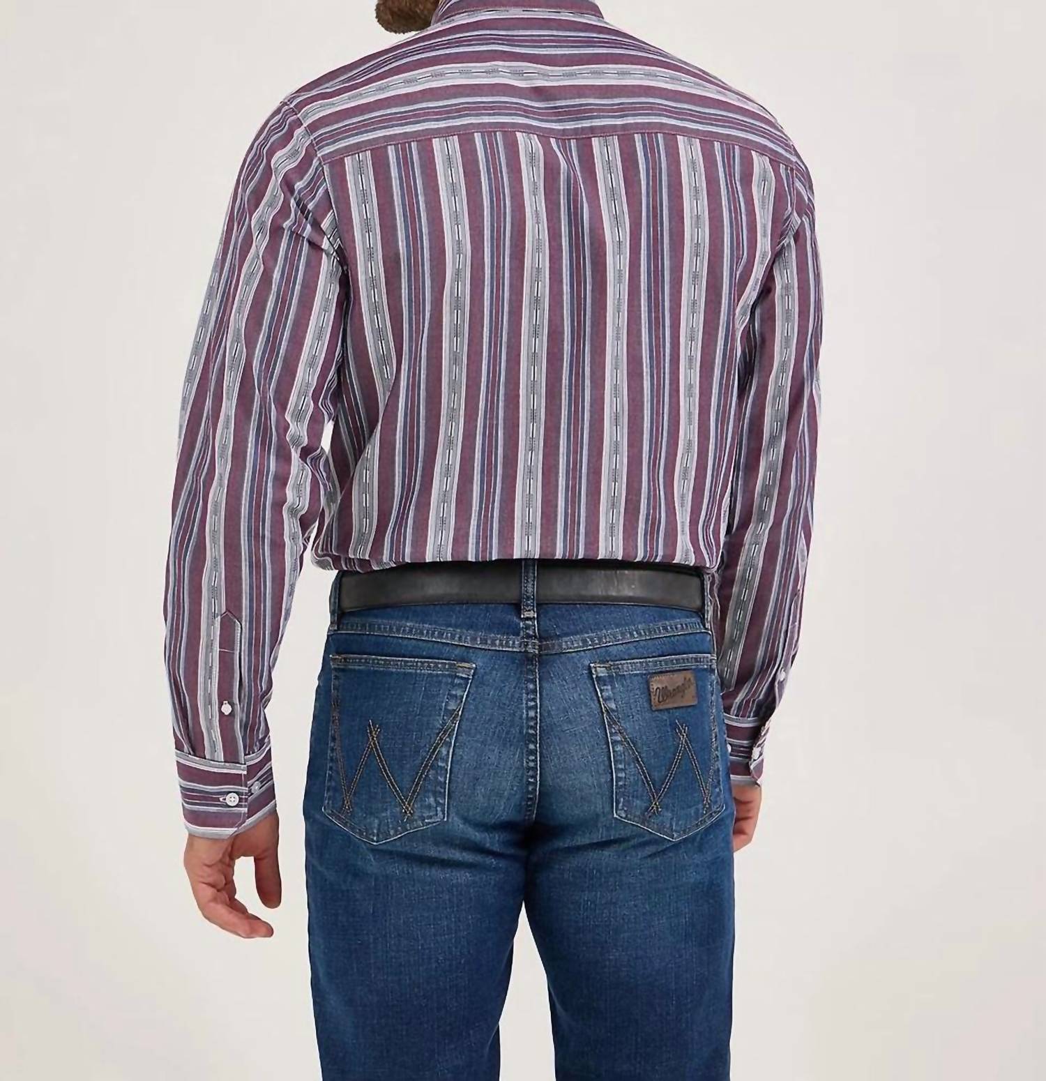 Wrangler - Men's Button Color Stripe Shirt