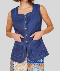 Current Air - Denim Button Front Vest