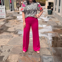 Entro - High-waisted Straight Leg Pants