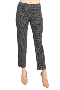 Zac & Rachel - Irregular Mini Square Print Fitted Pants