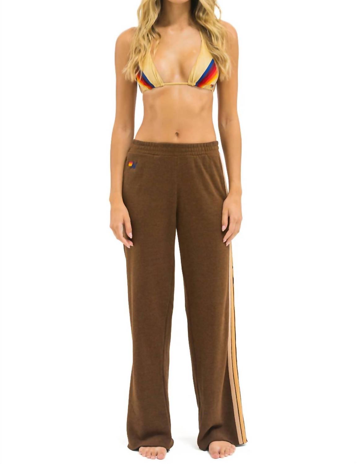Aviator Nation - Stripe Wide Leg Pocket Sweatpants