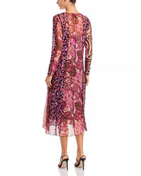 Johnny Was Agatha Mesh Midi Dress in multi 1 - women's dress