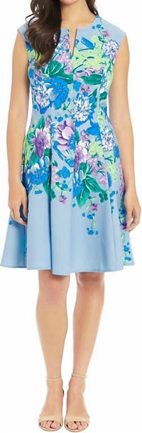 London Times - Cap Sleeve Floral Midi Dress - Plus