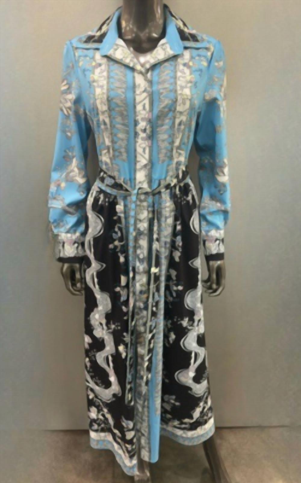 N By Nancy - Women's Long sleeve button up dress