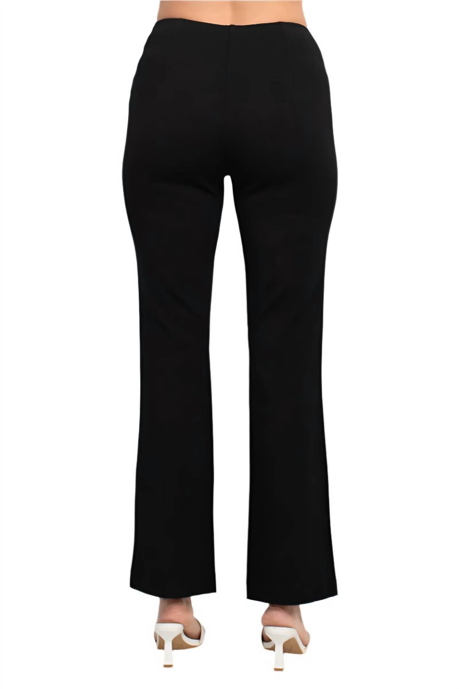 Hope & Harlow - Women's Mid Waist Solid Straight Leg Millennium Pants
