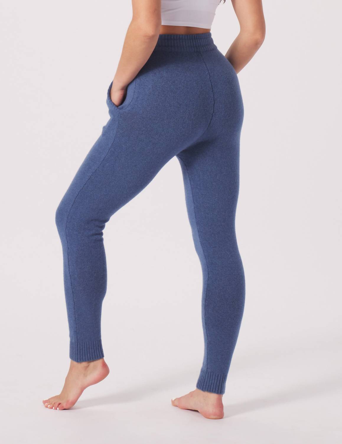 glyder Merino Jogger in washed blue - women's pants - view 4