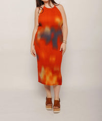 Thinking Mu - Flowers Pleated Miriam Midi Dress