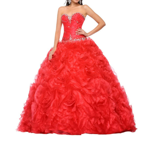 Karishma Creations - Regal Beaded Ruched Ball Gown