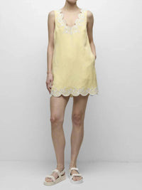 Simkhai - Edena Embroidered Linen Mini Dress