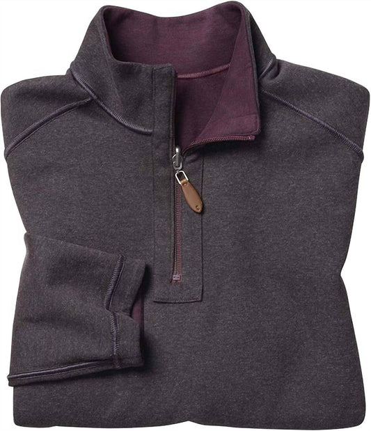 Johnston & Murphy - Reversible Solid 1/4 Zip Sweater