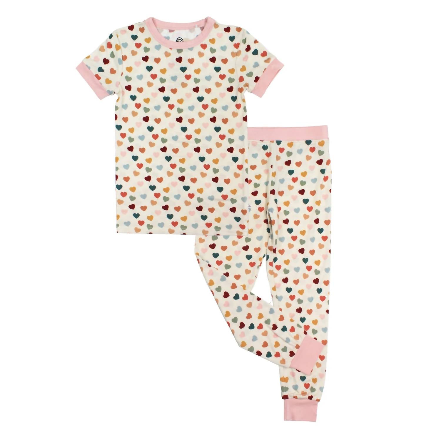 Emerson And Friends - Girls' Two-piece Bamboo Short Sleeve Pajama Set