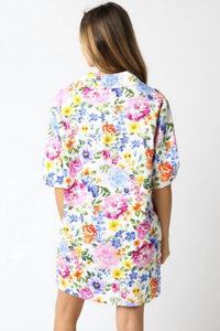 Olivaceous - Riley Floral Denim Dress